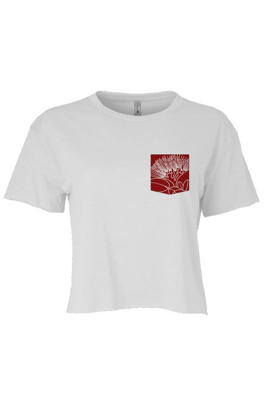 wāhine crop top - white lehua